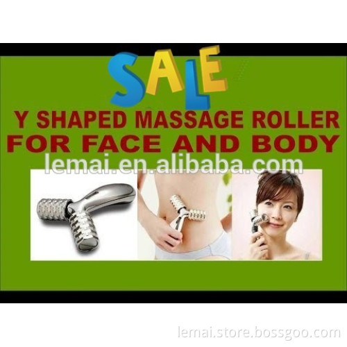 silver 3d y shape solar energy beauty roller/mini y lifting solar massager